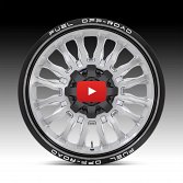 Fuel Arc D798 Brushed Silver with Gloss Black Lip Custom Truck Wheels 4